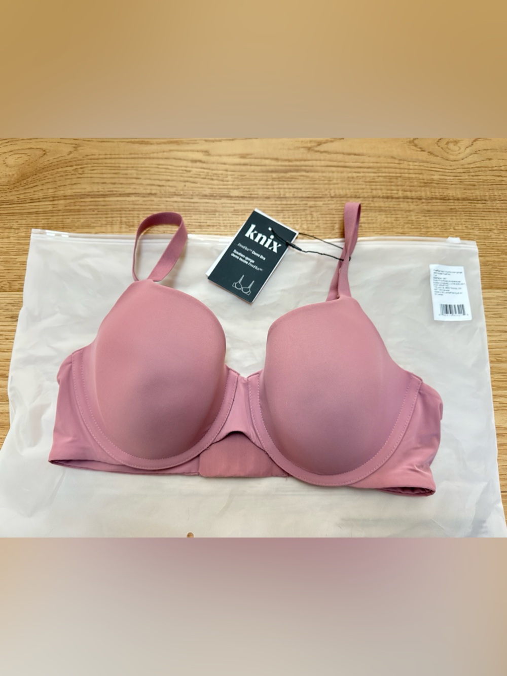 knix FreeFlex Demi Bra in Dusty Pink